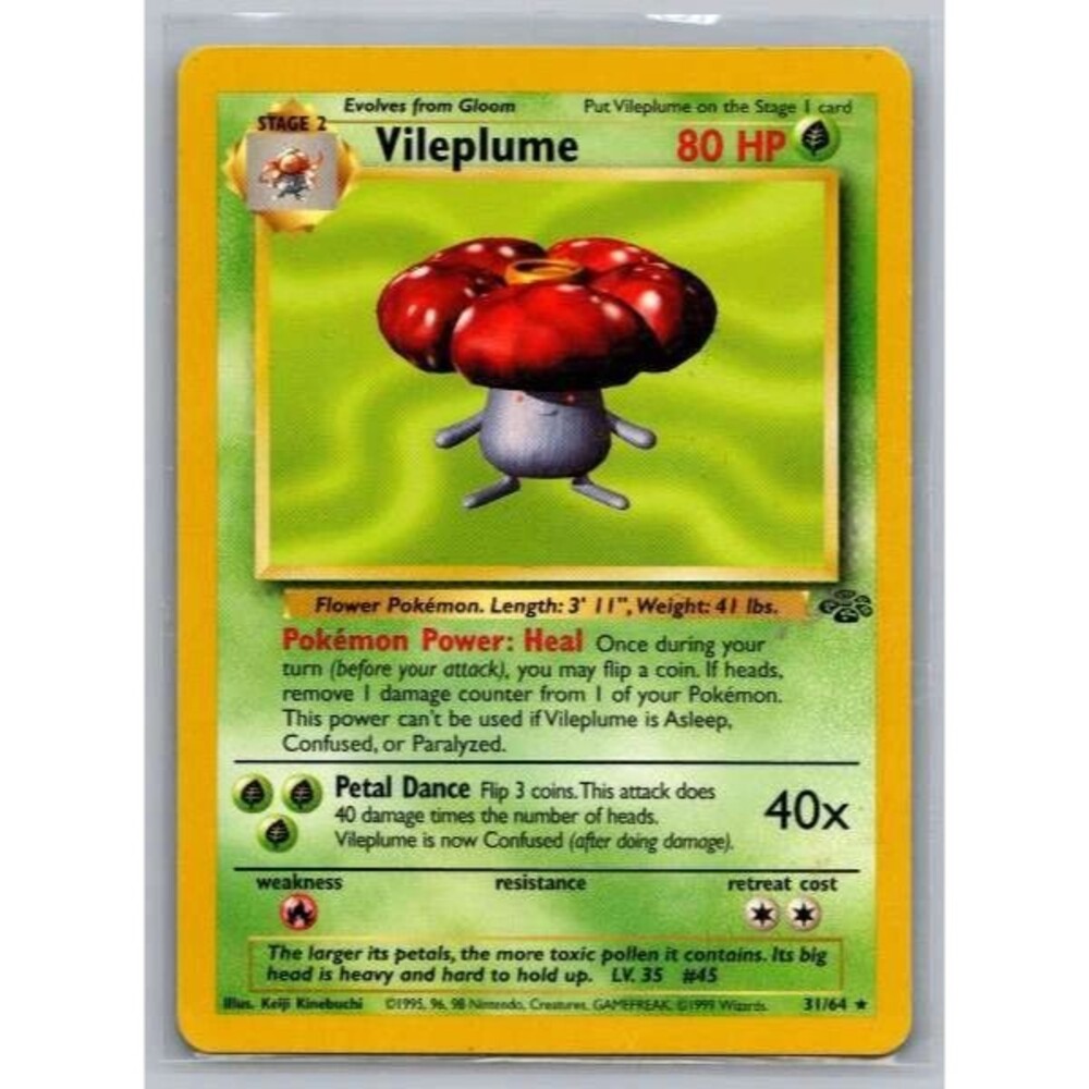 Vileplume 31/64 Jungle Rare LP Pokemon TCG